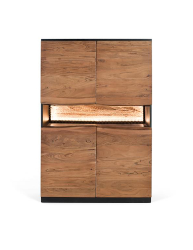 Aparador alto con luz 4 puertas