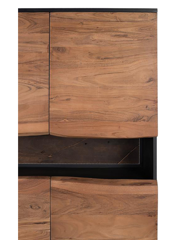 Aparador alto con luz 4 puertas