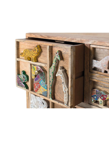 Cómoda Loira animales puerta y 5 cajones