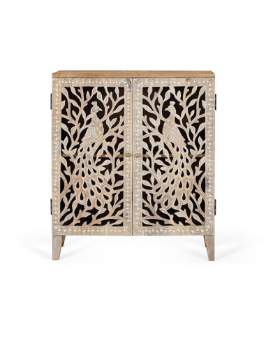 Mueble auxiliar recibidor pavo real