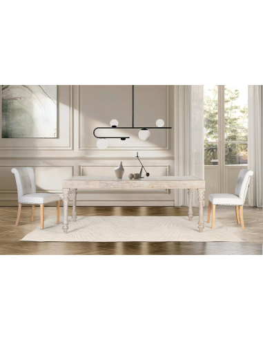 Mesa de comedor blanco decape