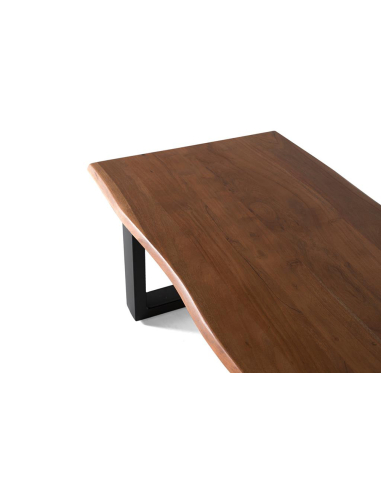 Mesa de centro acacia y metal