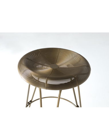 Taburete bar metal dorado