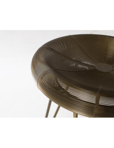 Taburete bar metal dorado