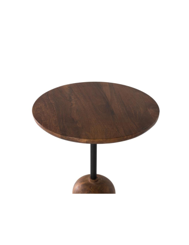 Mesa auxiliar redonda pelota madera