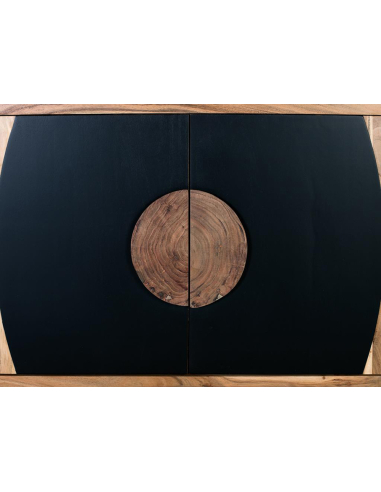 Aparador madera acacia círculo 2 puerta