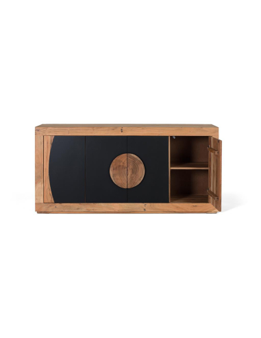 Aparador madera acacia círculo 4 puertas