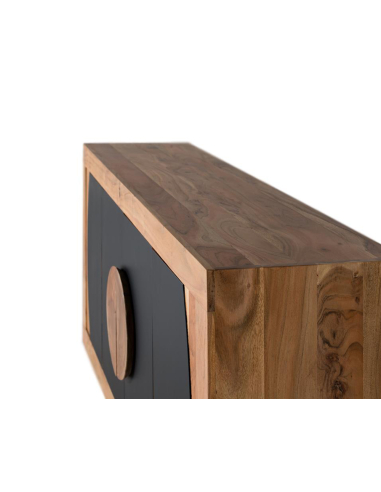 Aparador madera acacia círculo 4 puertas