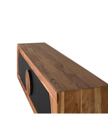 Mueble TV madera círculo 4 puertas