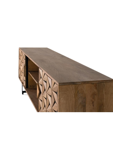 Mueble TV de mango Akihito geométricas