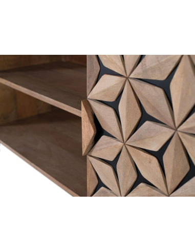 Mueble TV de mango Akihito geométricas