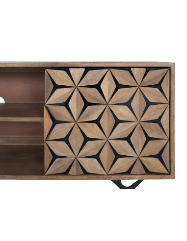Mueble TV de mango Akihito geométricas