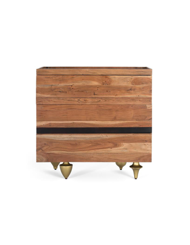 Cómoda 3 cajones patas metal