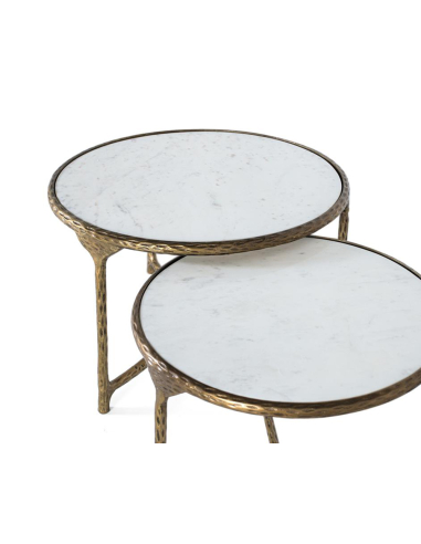 Set de 2 mesas auxiliares redondas...