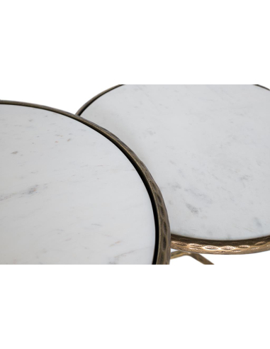 Set de 2 mesas auxiliares redondas...