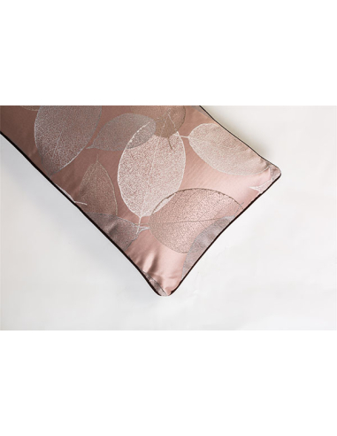 Set 2 cojines estampado hojas rosa...