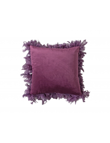 Set 2 cojines plumas púrpura