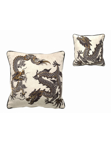 Set 2 cojines  terciopelo dragón y...