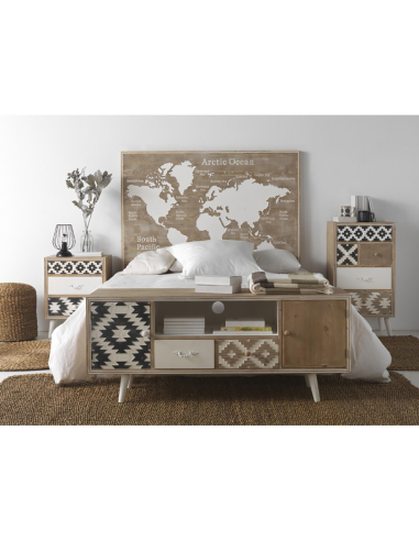 Cabecero cama Sirena mapamundi 145 x 100 Cabecero cama Sirena mapamundi 145 x 100