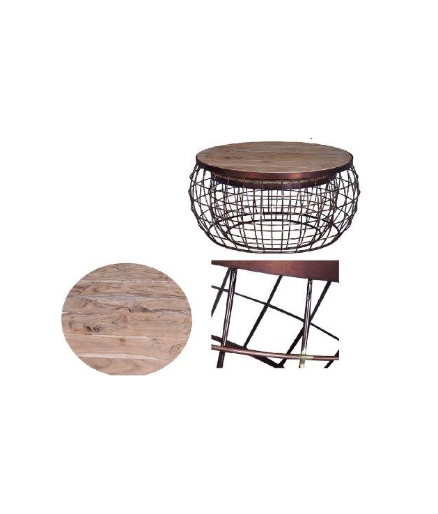 Set de 2 mesas de centro estilo madera mango