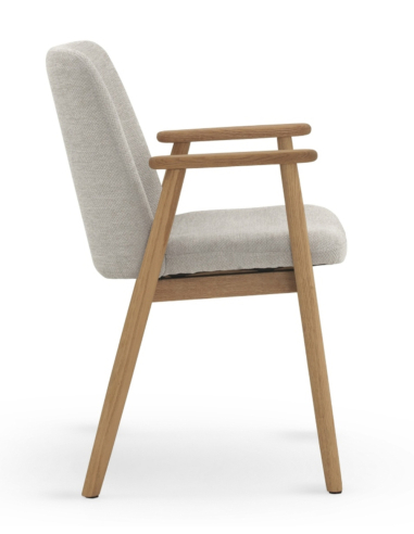 Set 4 sillones con brazo Sirena roble...