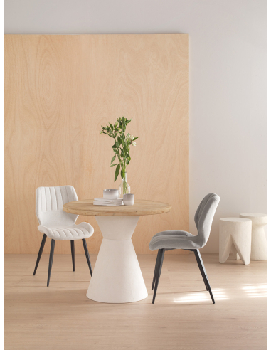 Mesa auxiliar Carena cemento blanco...