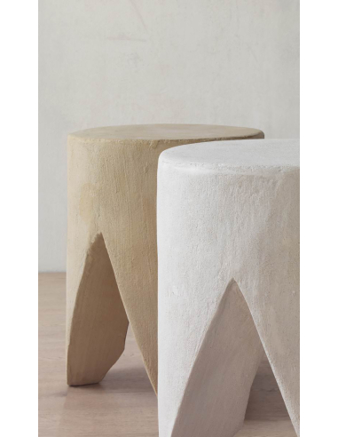 Mesa auxiliar Carena cemento blanco...