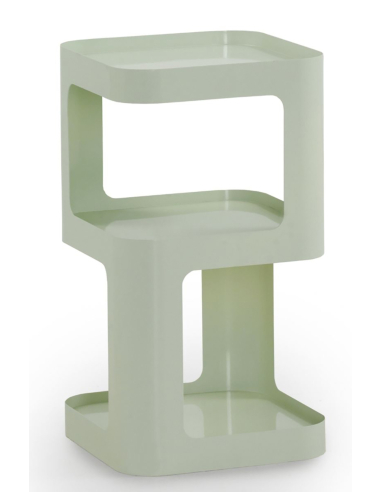 Mesa auxiliar metálica verde cubículos