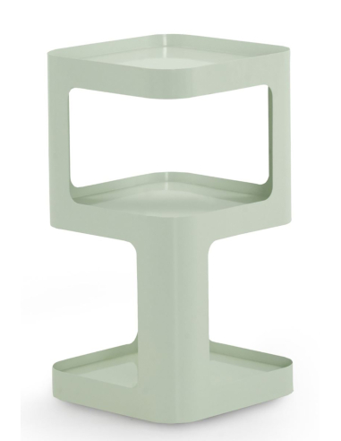 Mesa auxiliar metálica verde cubículos
