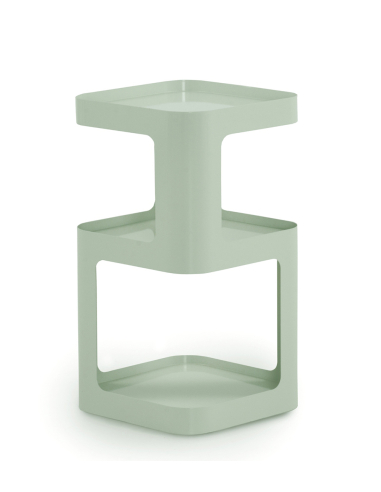 Mesa auxiliar metálica verde cubículos