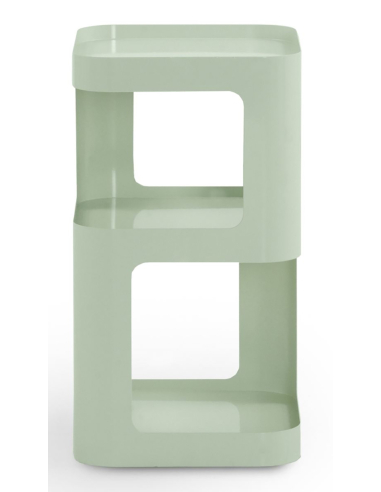 Mesa auxiliar metálica verde cubículos