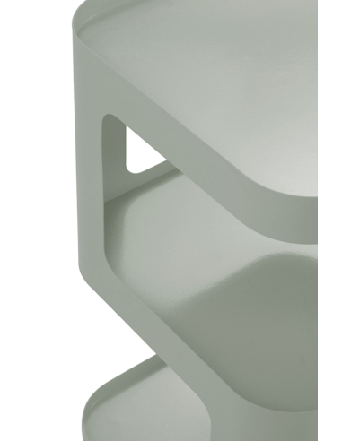 Mesa auxiliar metálica verde cubículos