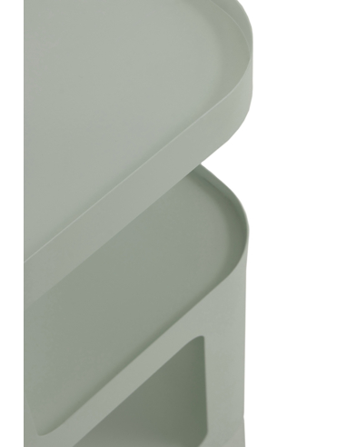 Mesa auxiliar metálica verde cubículos