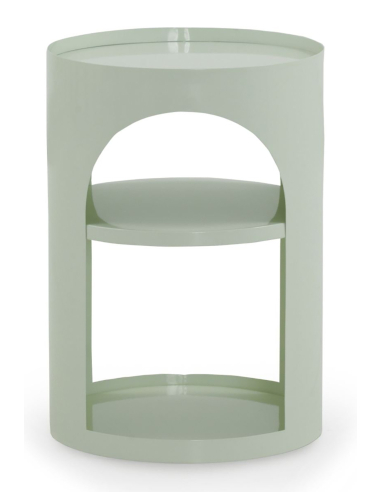 Mesa auxiliar metálica verde arco