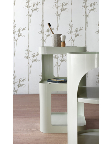 Mesa auxiliar metálica verde arco