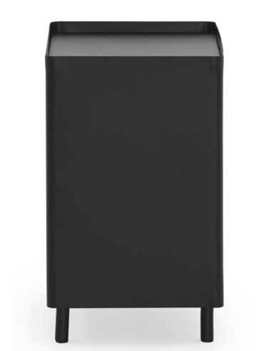 Mesa auxiliar metálica negra abertura...