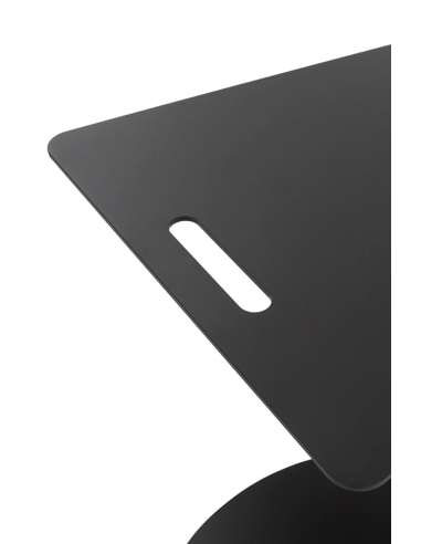 Mesa auxiliar metálica negra cuadrada