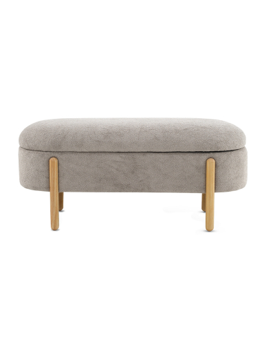 Banqueta baúl descalzador Ola bouclé...