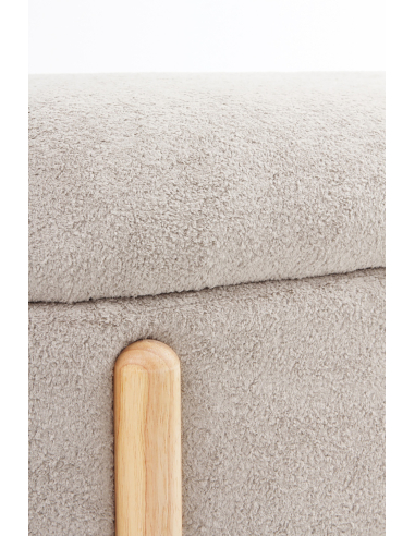 Banqueta baúl descalzador Ola bouclé...