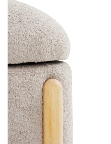 Banqueta baúl descalzador Ola bouclé...