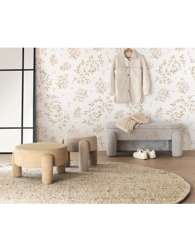 Puf Alborán tapizado en bouclé