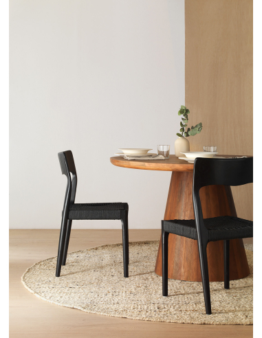 Set 4 sillas de comedor madera de...