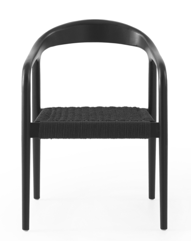 Set 4 sillones negros madera de...