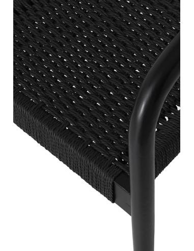 Set 4 sillones negros madera de...