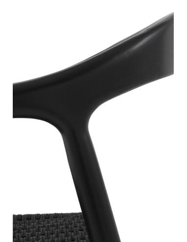 Set 4 sillones negros madera de...