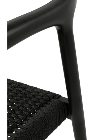 Set 4 sillones negros madera de...