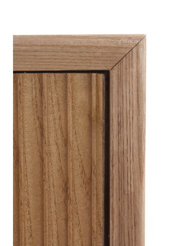 Cómoda Timón 3 cajones chapada en fresno