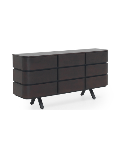 Aparador 9 cajones chapado en wengué...