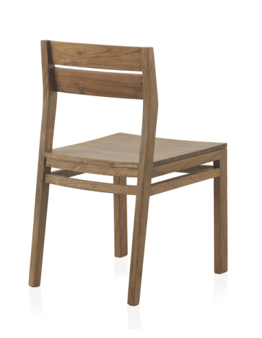 Set 4 sillas de comedor acacia con veta