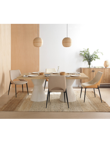 Set Driza 4 sillas comedor tapizadas...